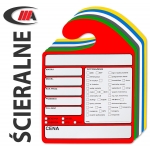 ZAWIESZKI KOMISOWE ŚCIERALNE CENÓWKI SPRZEDAŻOWE 10 szt + marker